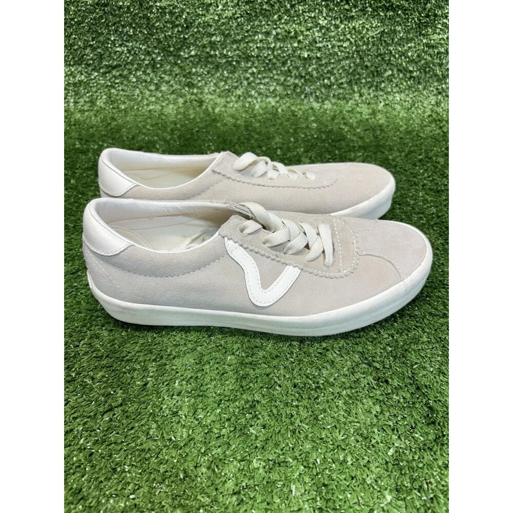 Vans Sport Low French Oak Marshmallow Women Size 7 US Suede Skate Shoe Sneaker